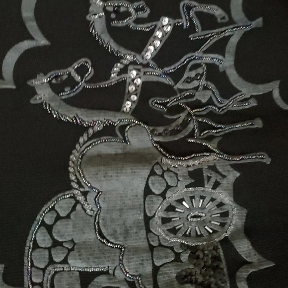 Lim Ying Ying Winter Pullover Sweatshirt Black Size Medium  Vintage - Picture 6 of 10